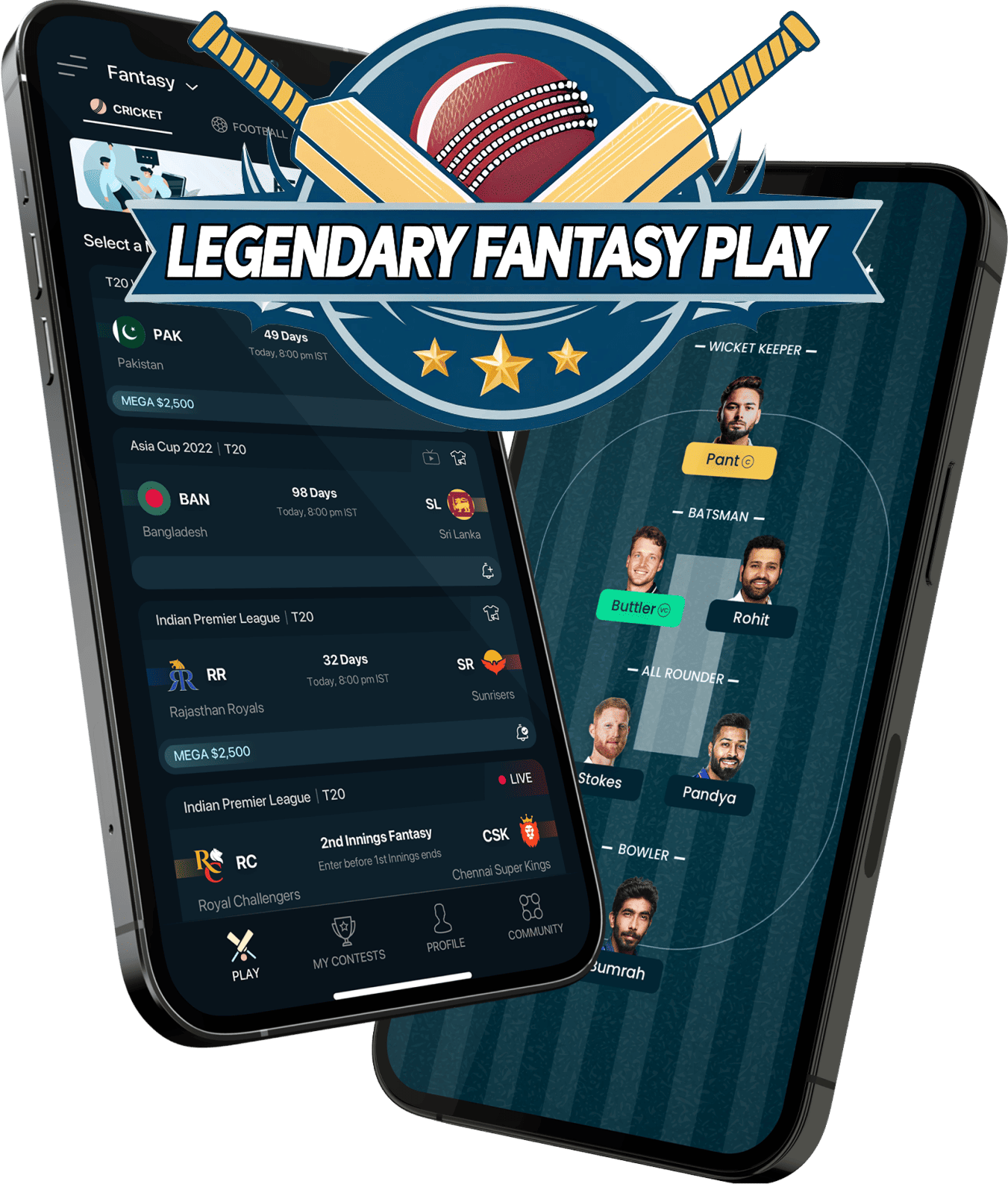 LEGENDARYFANTASYPLAY Logo